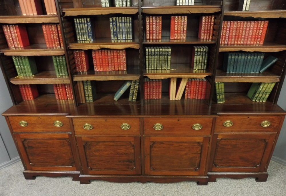 RARE LARGE GEORGIAN CAMPAIGN BOOKCASE View VII