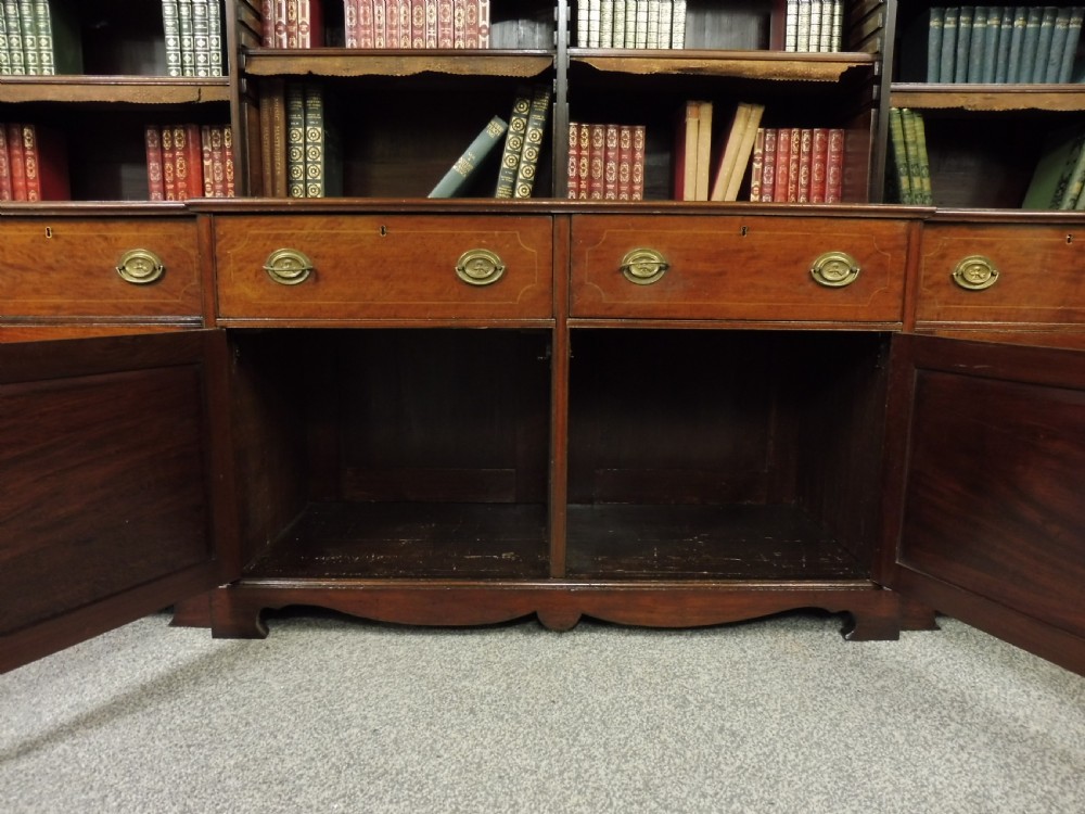 RARE LARGE GEORGIAN CAMPAIGN BOOKCASE View XIII