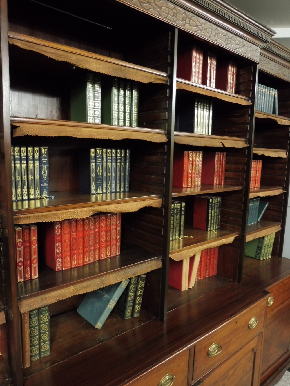 RARE LARGE GEORGIAN CAMPAIGN BOOKCASE View XV