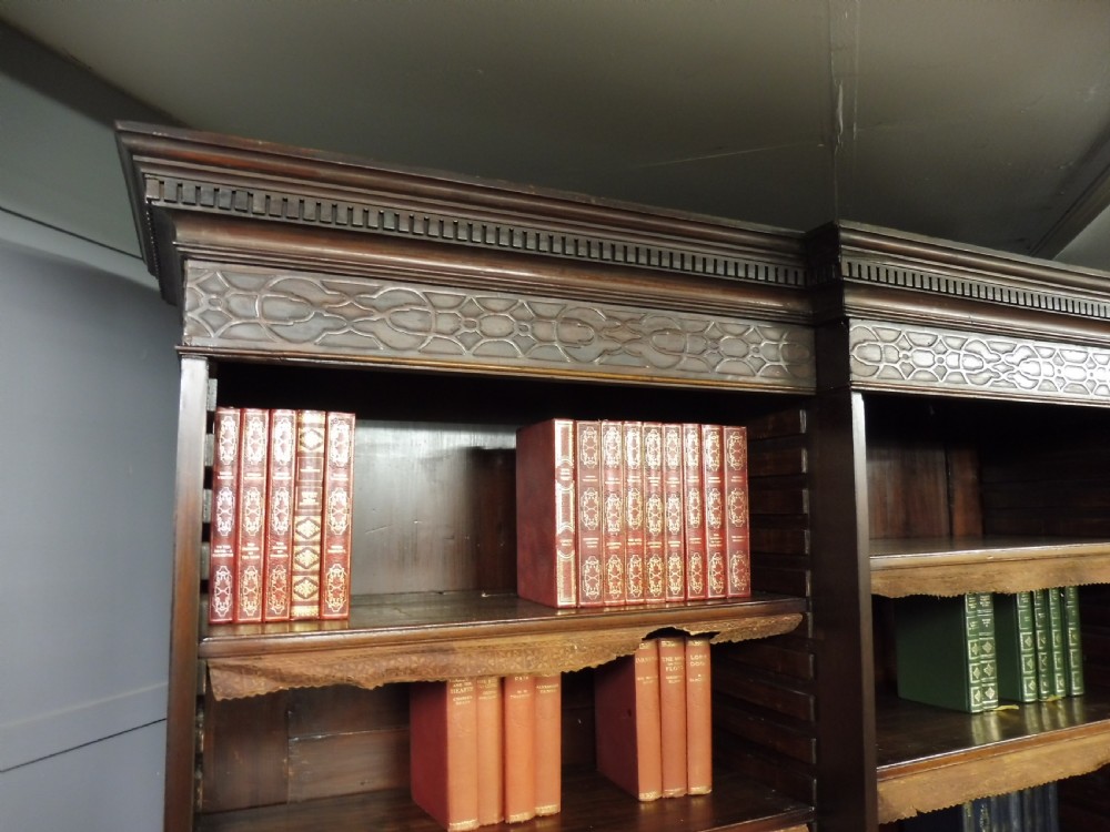 RARE LARGE GEORGIAN CAMPAIGN BOOKCASE View XVI