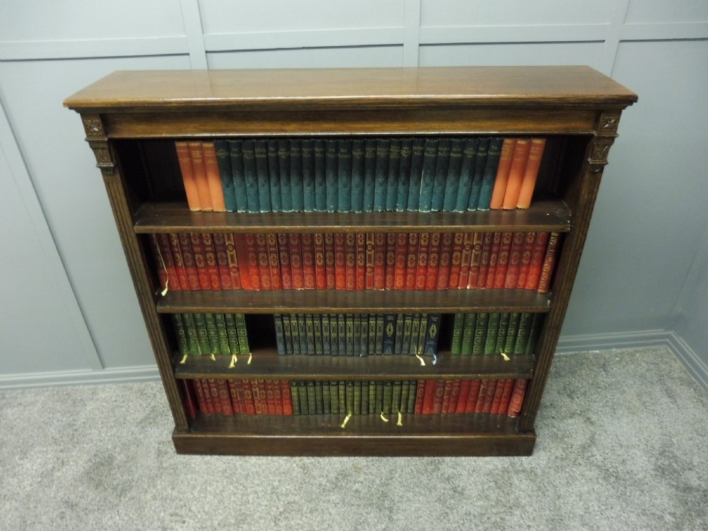 EDWARDIAN OAK OPEN BOOKCASE View IX