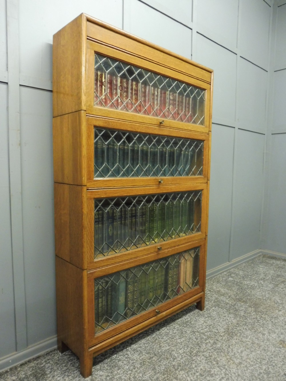 EDWARDIAN GOLDEN OAK STACKING BOOKCASE View II
