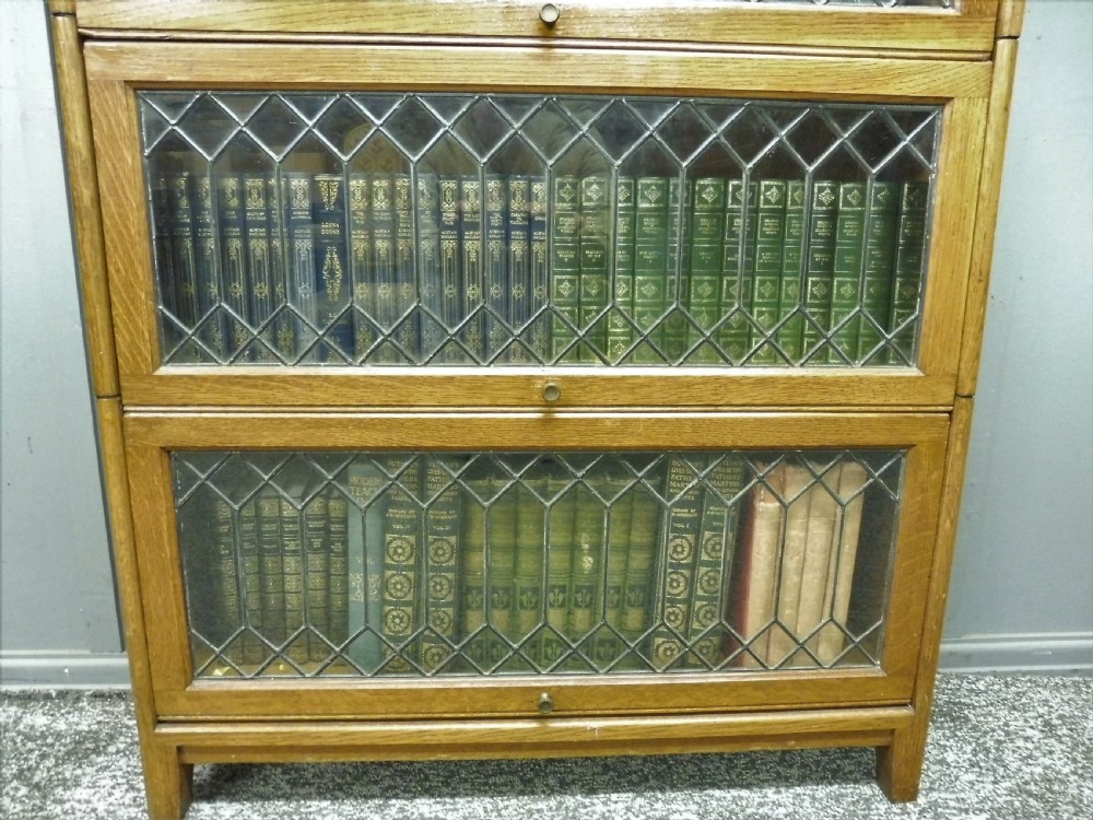 EDWARDIAN GOLDEN OAK STACKING BOOKCASE View VI