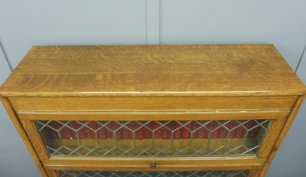 EDWARDIAN GOLDEN OAK STACKING BOOKCASE View VII