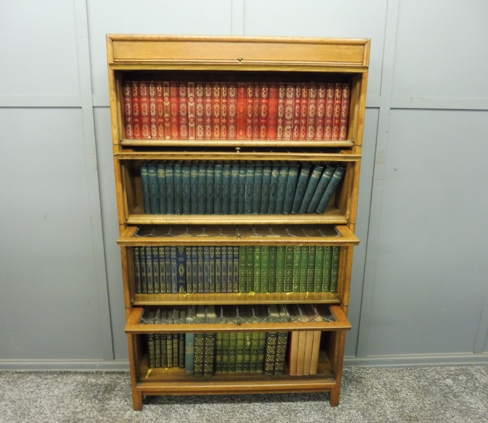 EDWARDIAN GOLDEN OAK STACKING BOOKCASE View XI