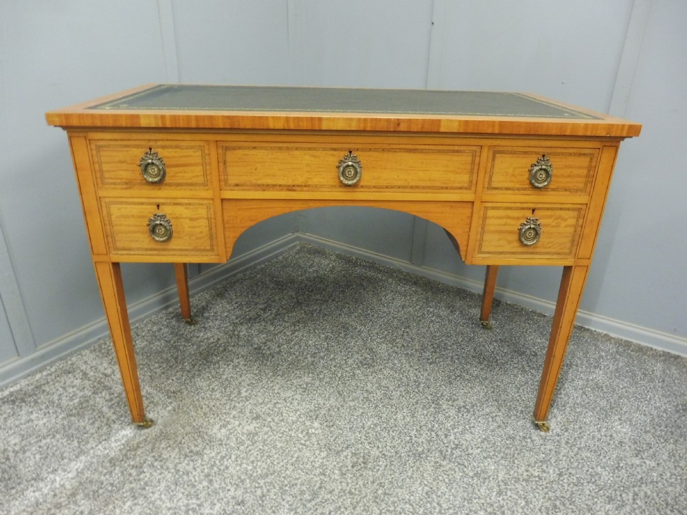 EDWARDIAN SATINWOOD WRITING DESK View III