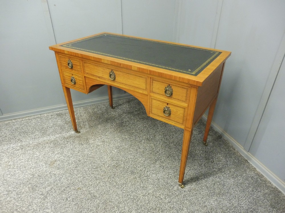 EDWARDIAN SATINWOOD WRITING DESK View V