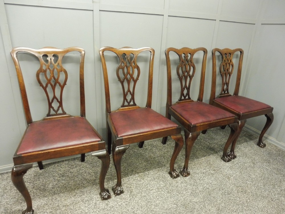 EDWARDIAN MAHOGANY TABLE AND CHAIRS View XIV