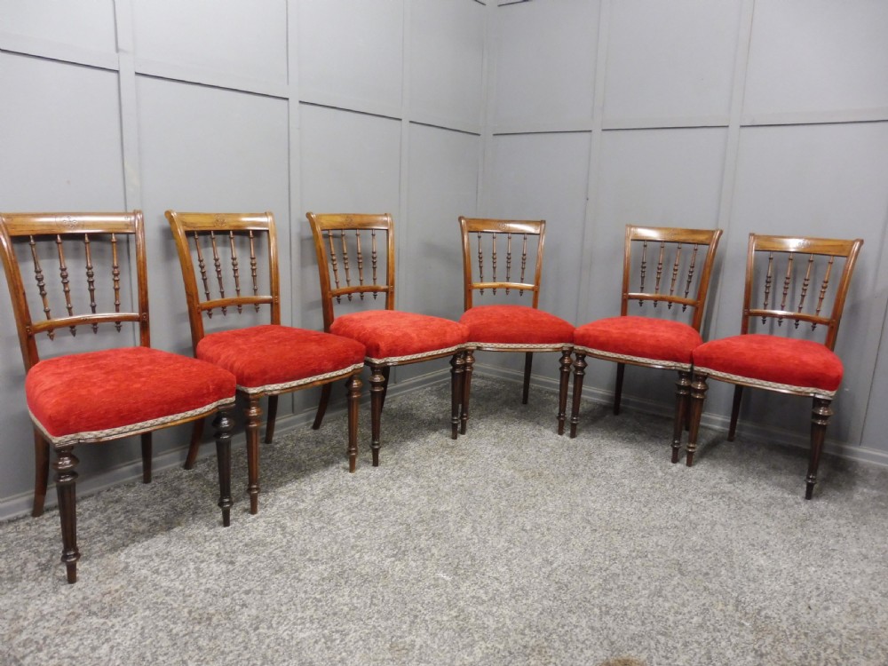 SET OF SIX SCOTTISH ROSEWOOD DINING CHAIRS View II