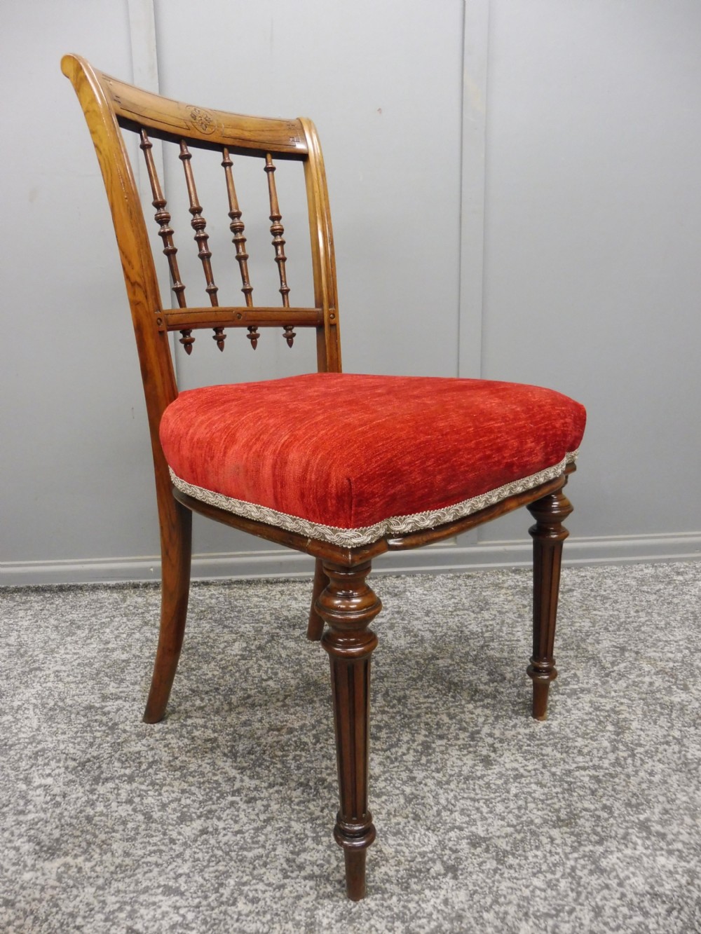 SET OF SIX SCOTTISH ROSEWOOD DINING CHAIRS View IV