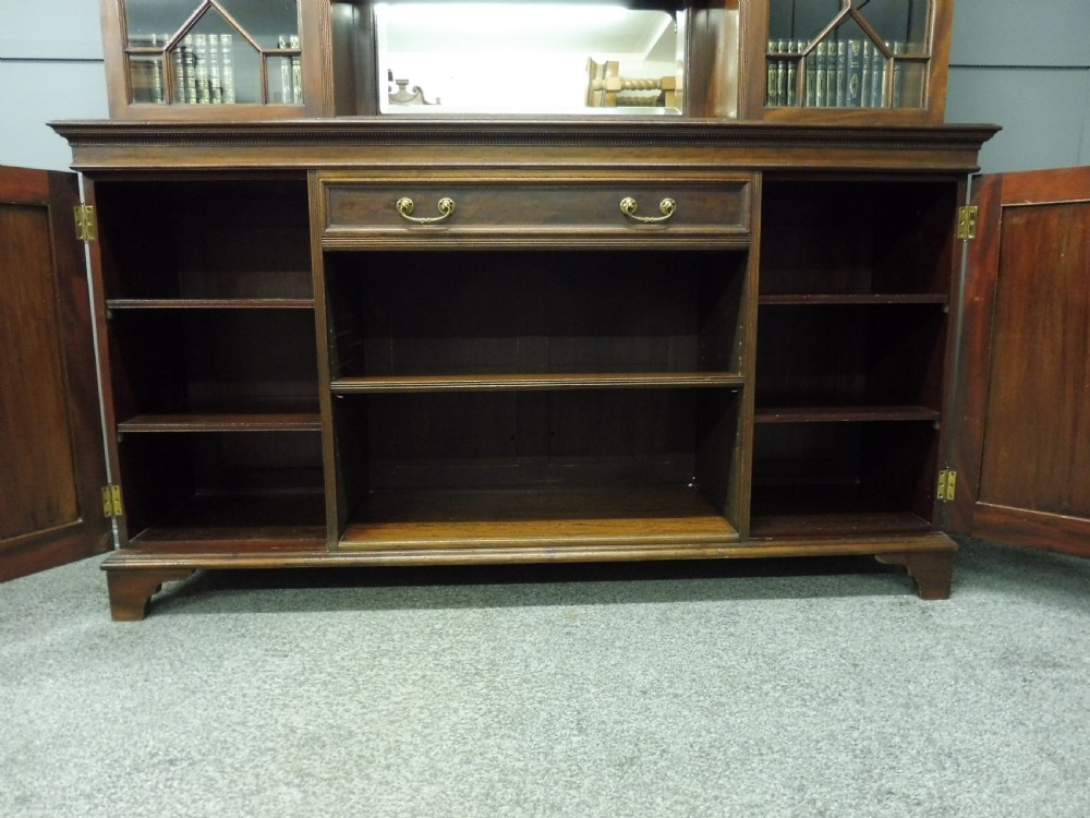 LARGE EDWARDIAN MAHOGANY LIBRARY BOOKCASE View VII