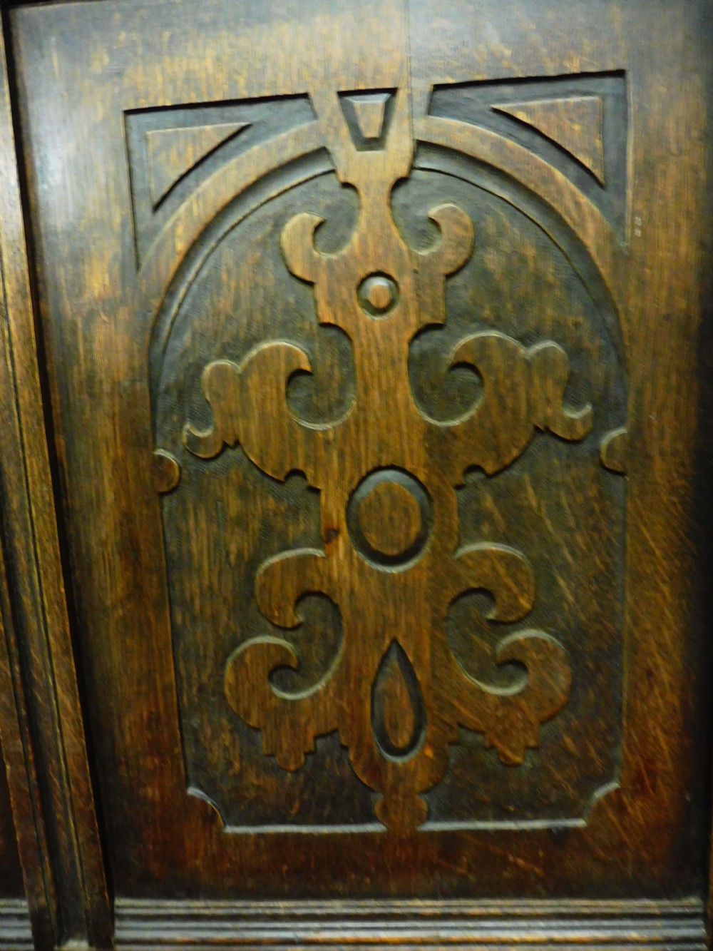 EDWARDIAN OAK HALL SEAT View VI