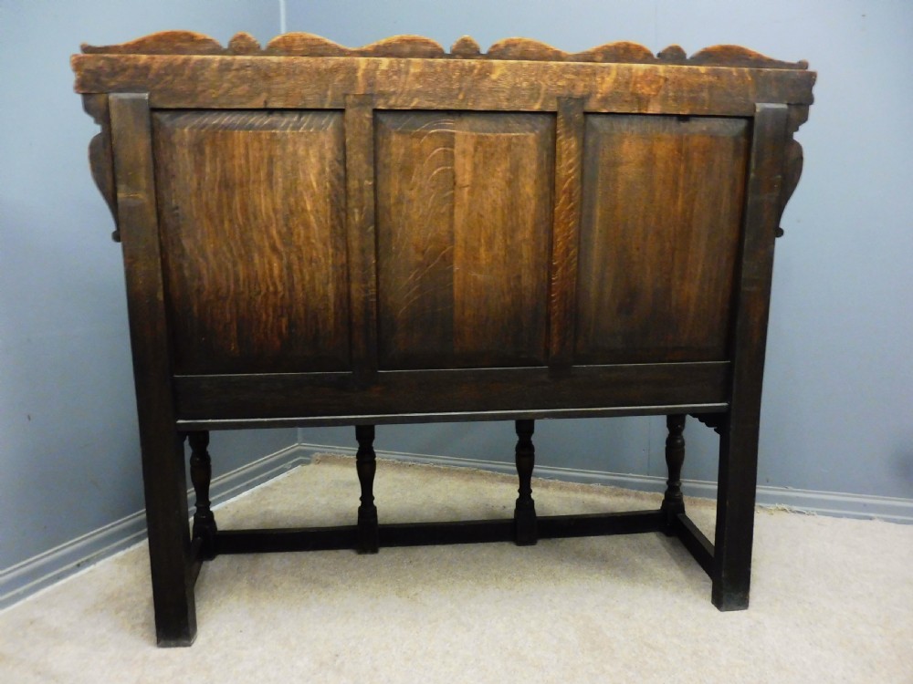EDWARDIAN OAK HALL SEAT View VII