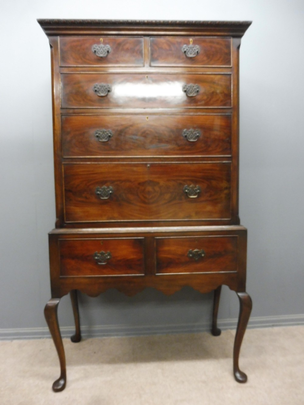 EDWARDIAN MAHOGANY SECRETAIRE CHEST