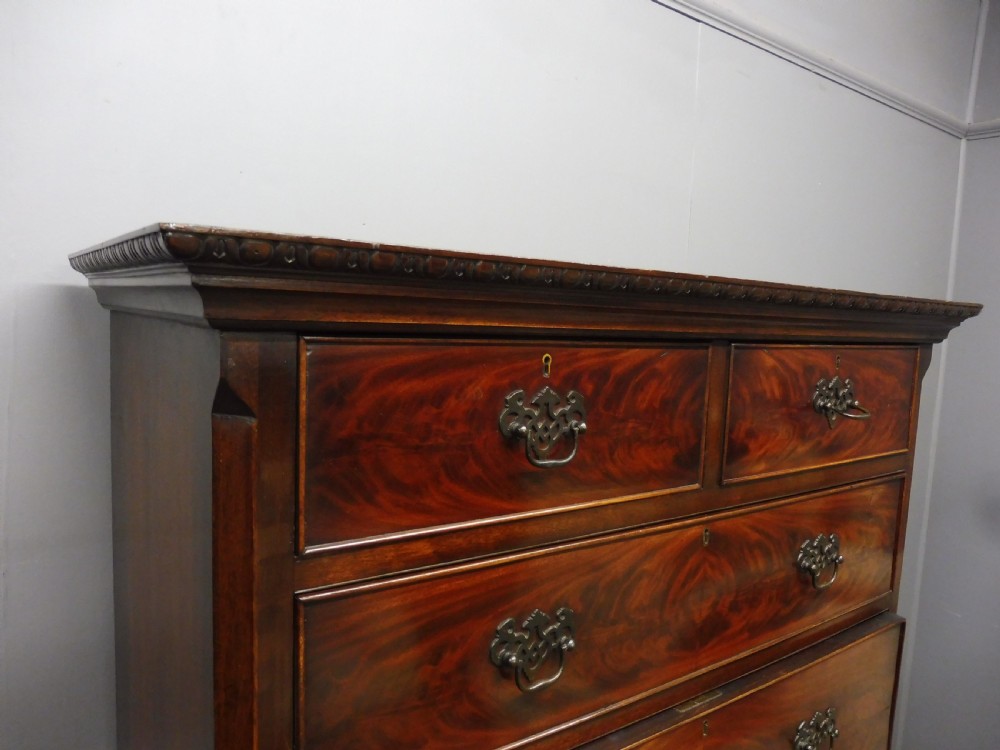 EDWARDIAN MAHOGANY SECRETAIRE CHEST View VII