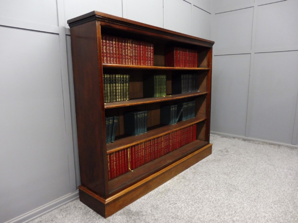 VICTORIAN MAHOGANY OPEN BOOKCASE View III