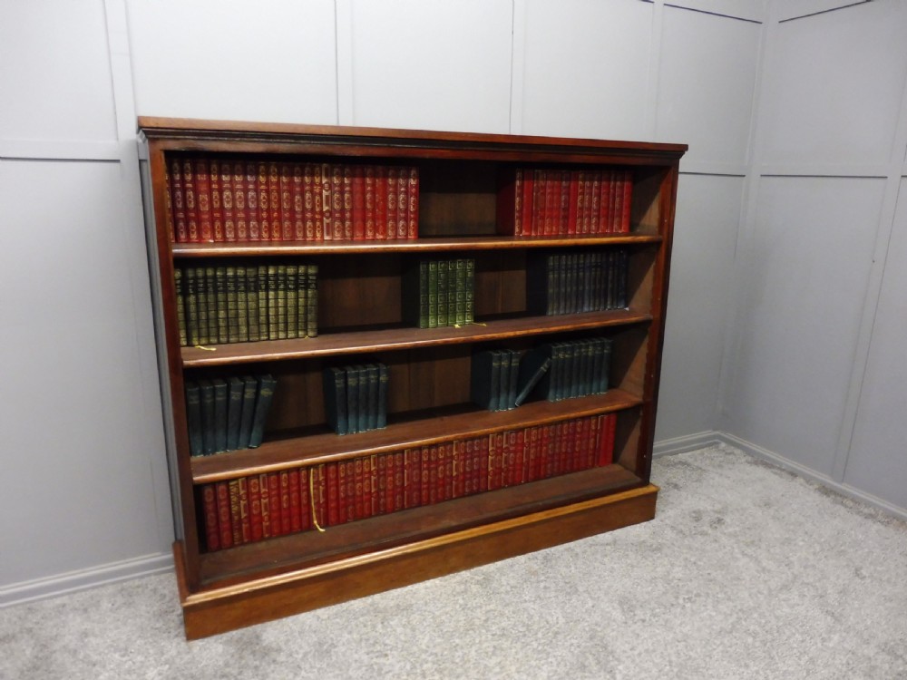 VICTORIAN MAHOGANY OPEN BOOKCASE View VII