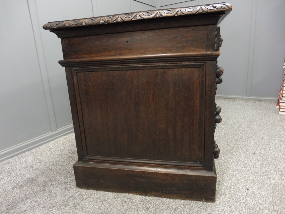  VICTORIAN CARVED OAK DESK View XI