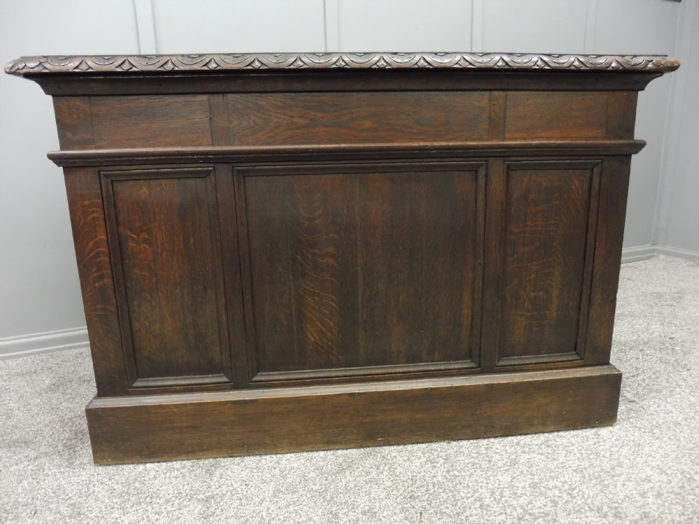  VICTORIAN CARVED OAK DESK View XII