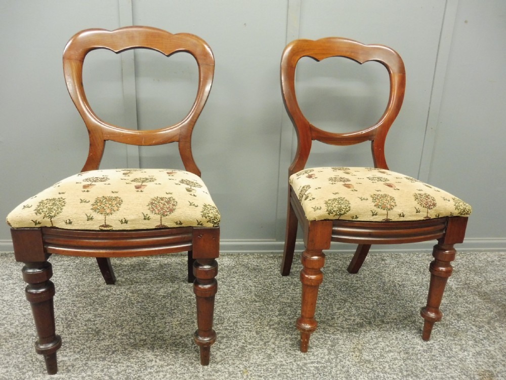 SET OF 8 VICTORIAN BALLOON BACK DINING CHAIRS View IV