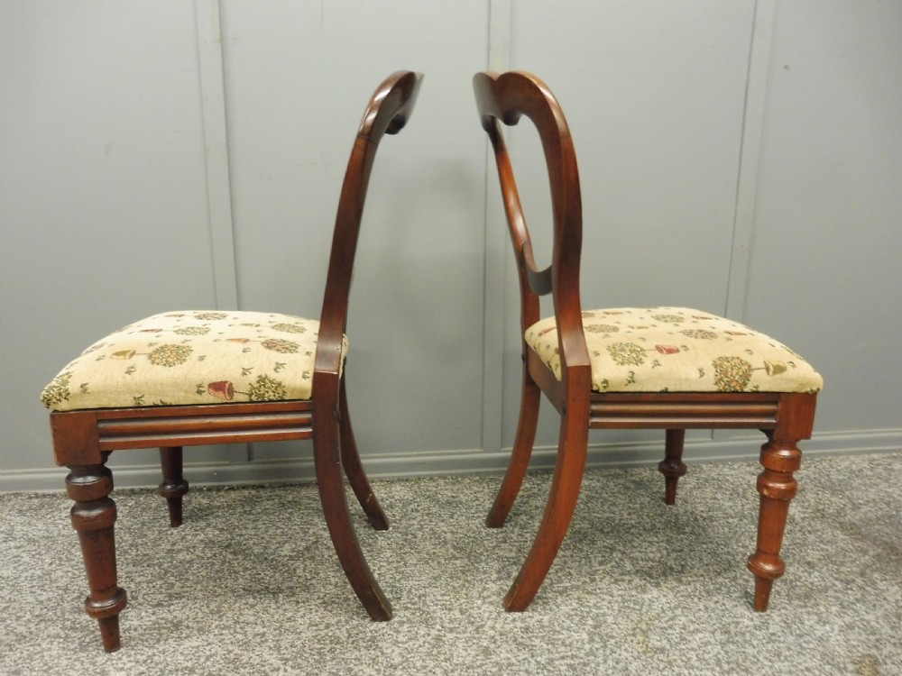 SET OF 8 VICTORIAN BALLOON BACK DINING CHAIRS View V