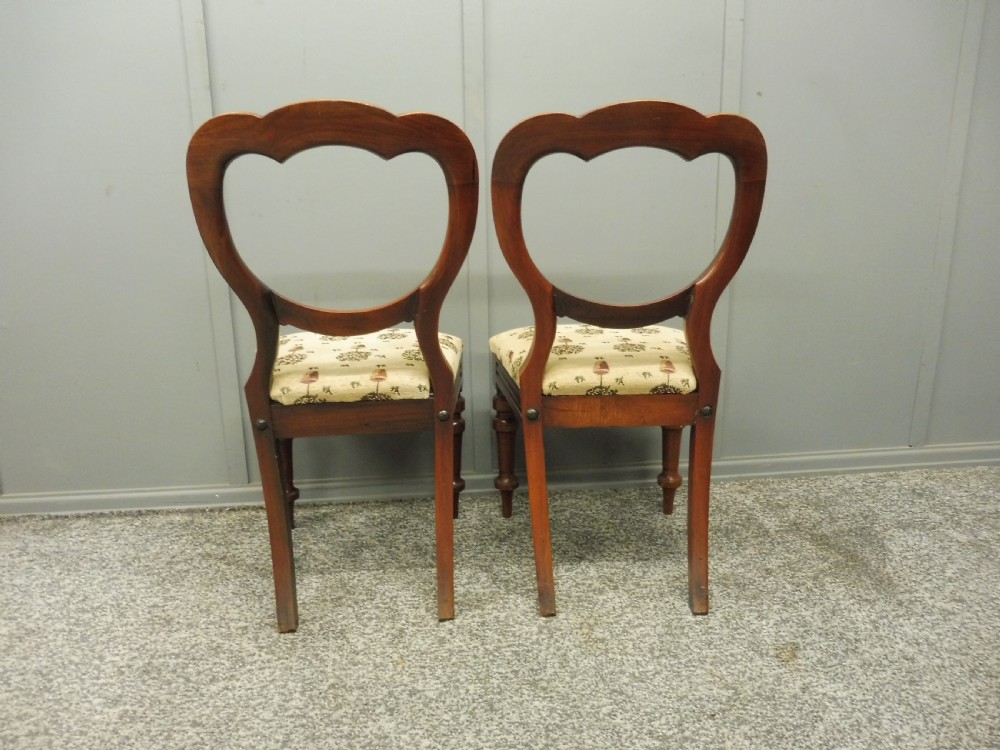 SET OF 8 VICTORIAN BALLOON BACK DINING CHAIRS View VI