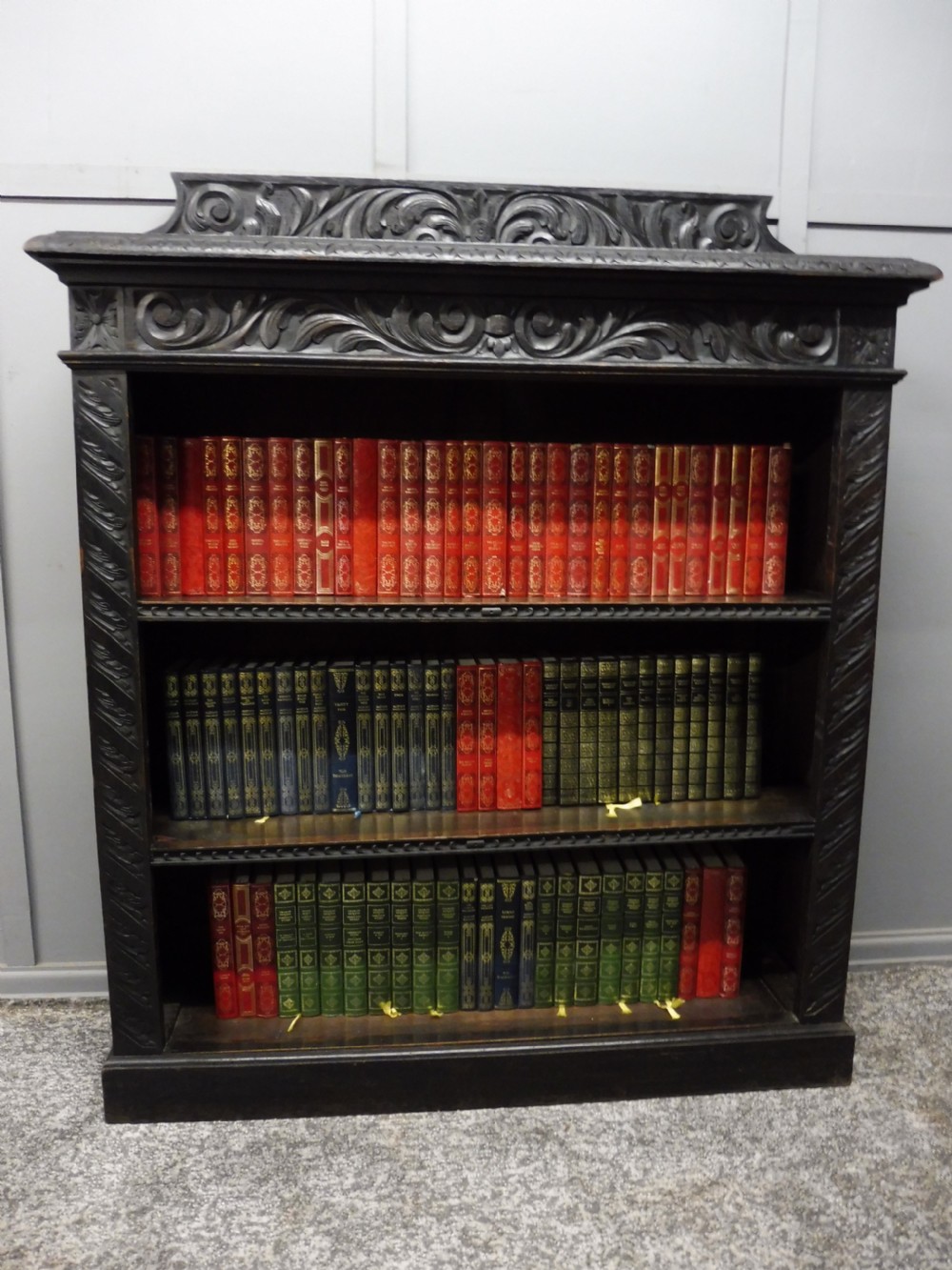 DARK OAK VICTORIAN BOOKCASE View II
