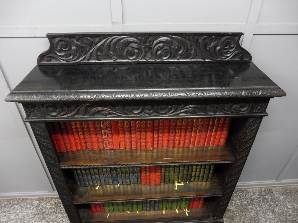 DARK OAK VICTORIAN BOOKCASE View IV