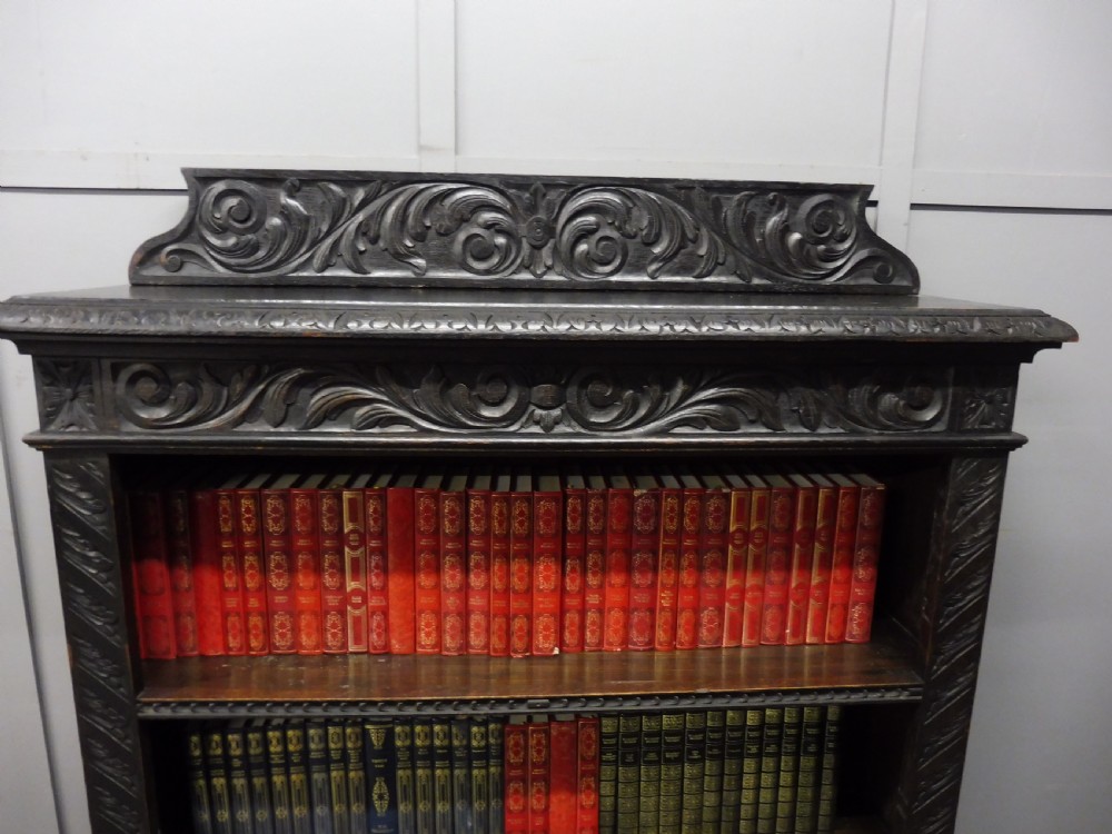 DARK OAK VICTORIAN BOOKCASE View VI