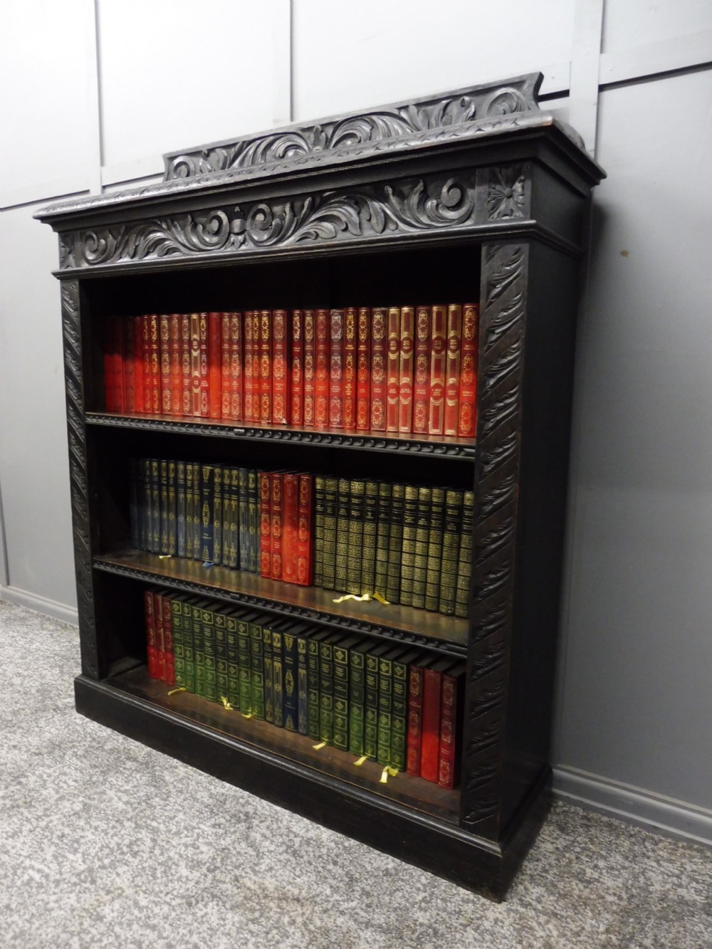 DARK OAK VICTORIAN BOOKCASE View VII