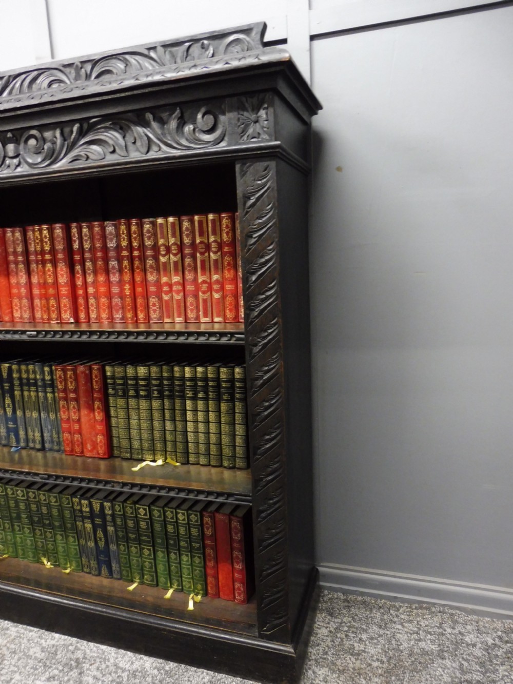 DARK OAK VICTORIAN BOOKCASE View VIII