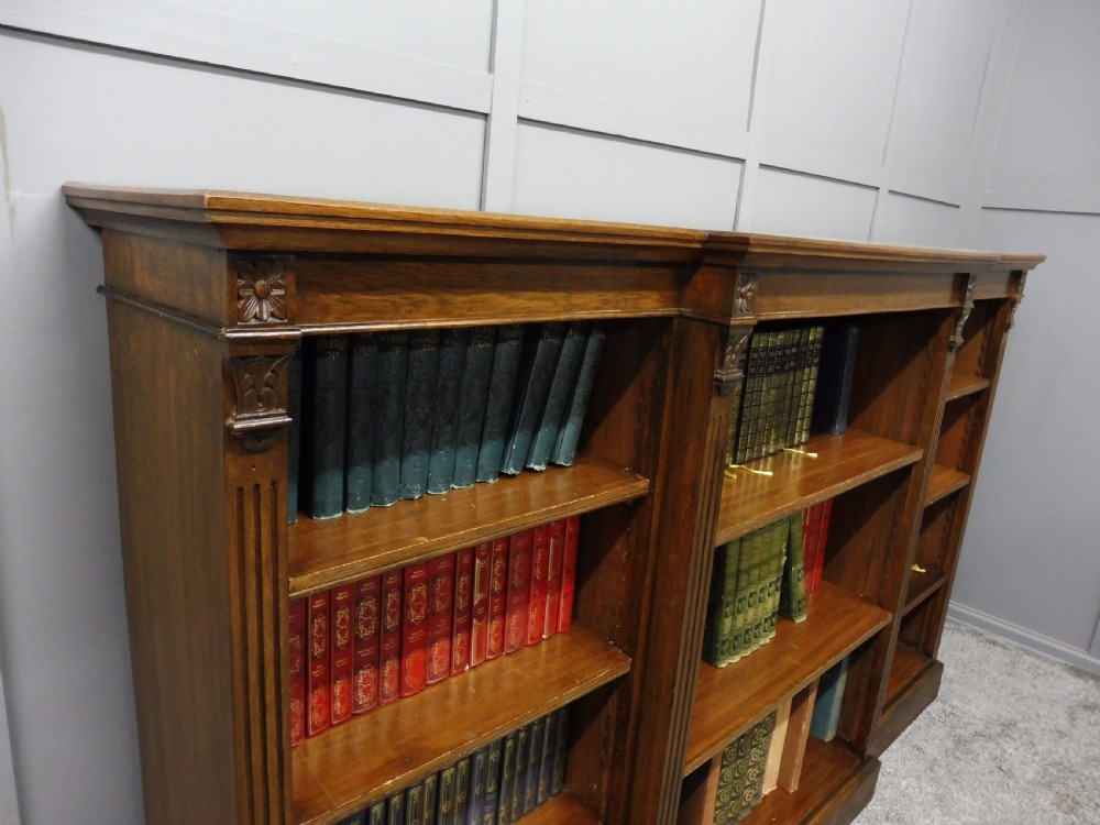 VICTORIAN OAK BREAKFRONT BOOKCASE View VIII