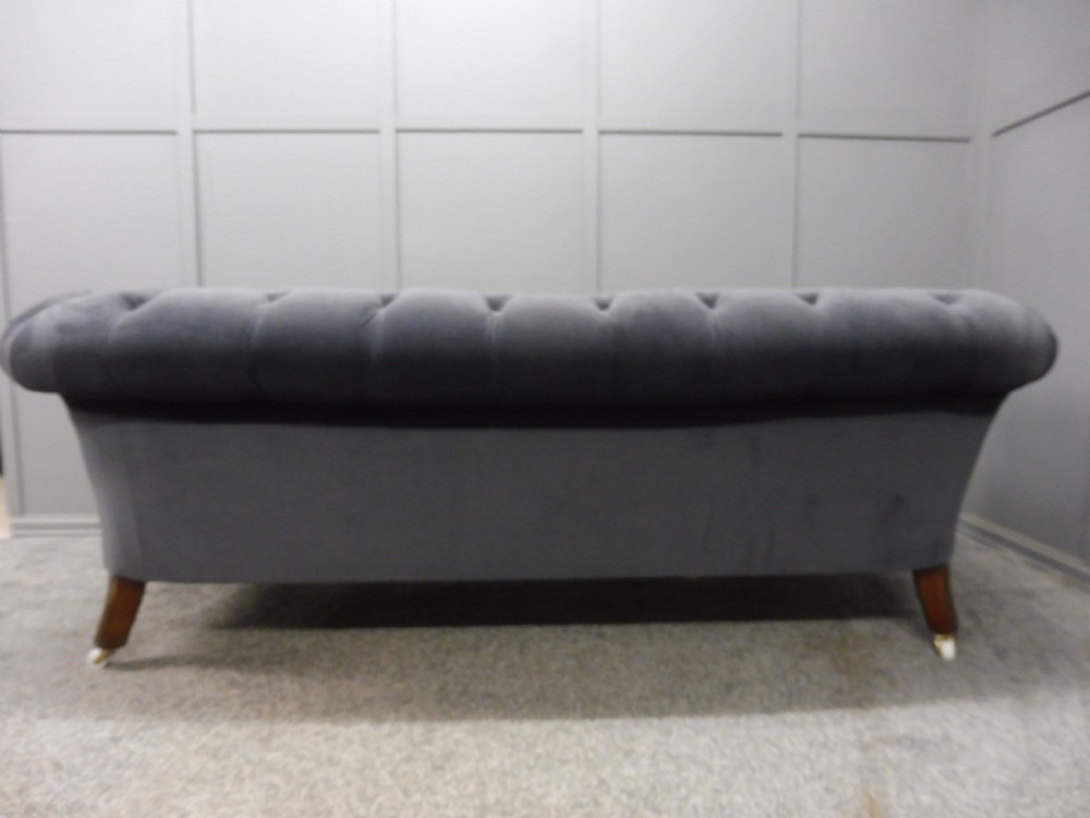 NEWLY UPHOLSTERED VICTORIAN CHESTERFIELD SOFA View IX