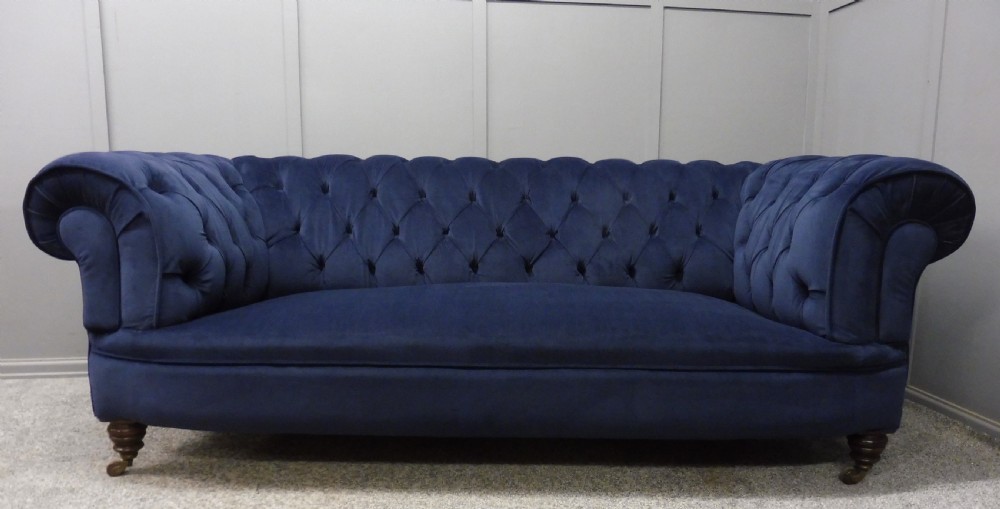 NEWLY UPHOLSTERED VICTORIAN CHESTERFIELD SOFA