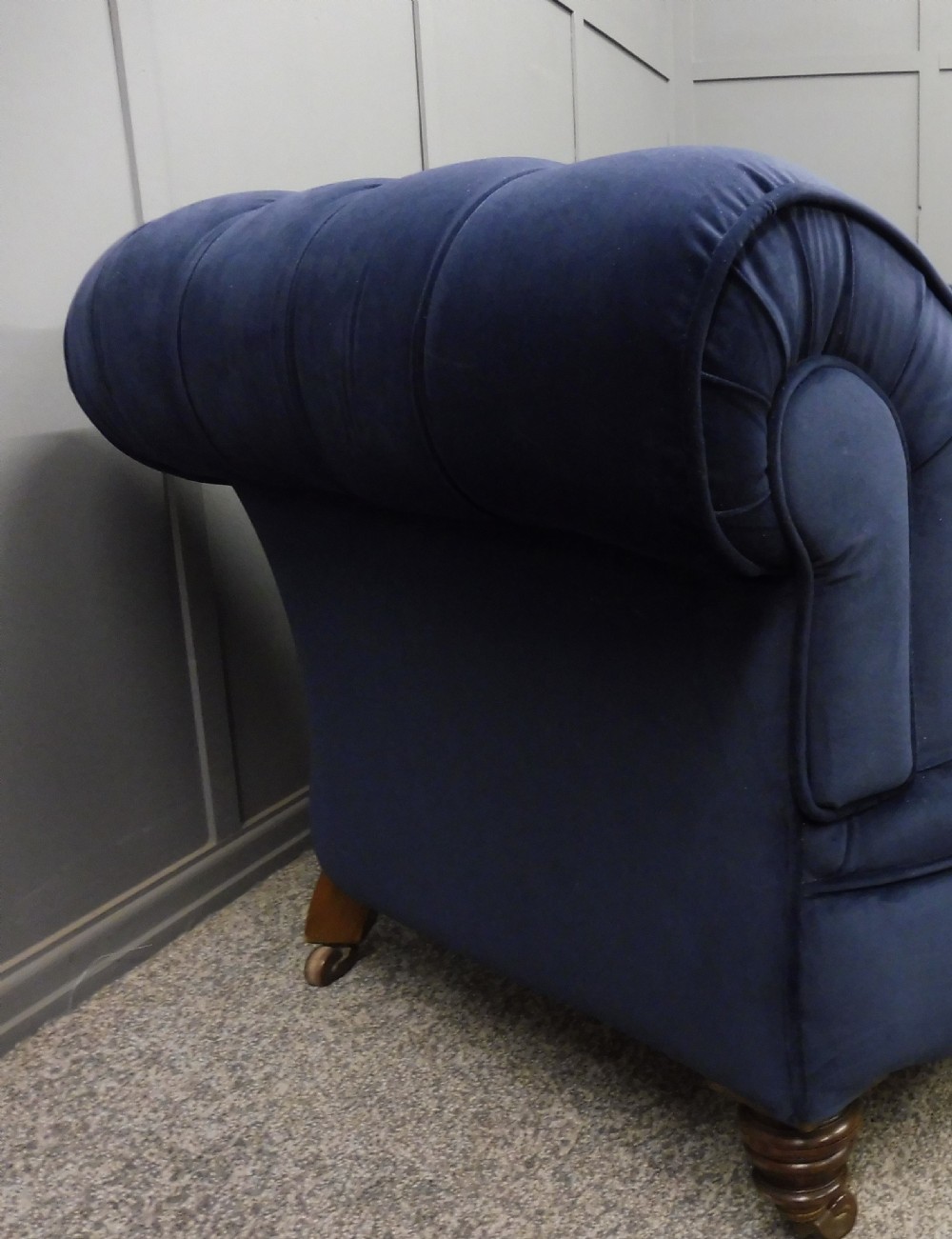 NEWLY UPHOLSTERED VICTORIAN CHESTERFIELD SOFA View VIII
