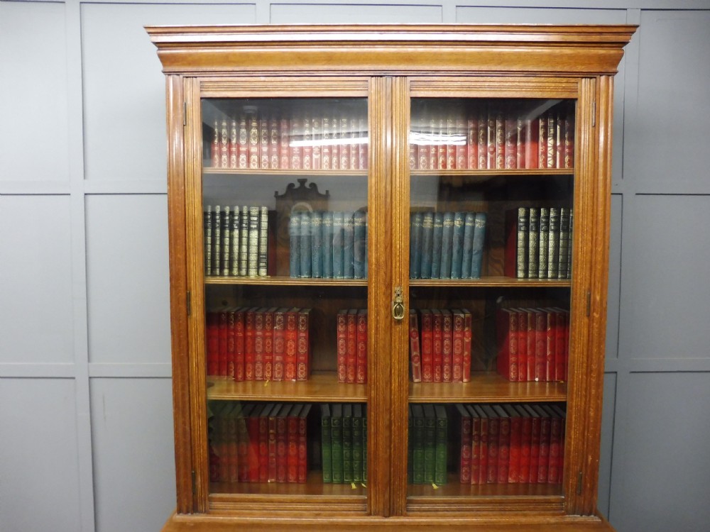 GOLDEN OAK EDWARDIAN BOOKCASE View III