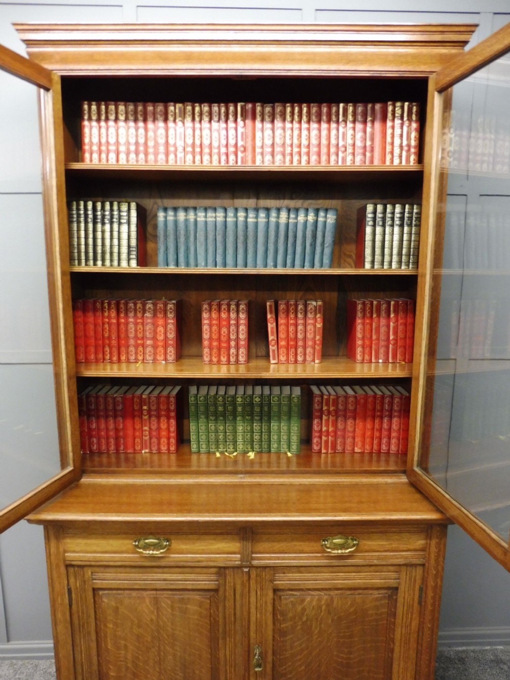 GOLDEN OAK EDWARDIAN BOOKCASE View VI
