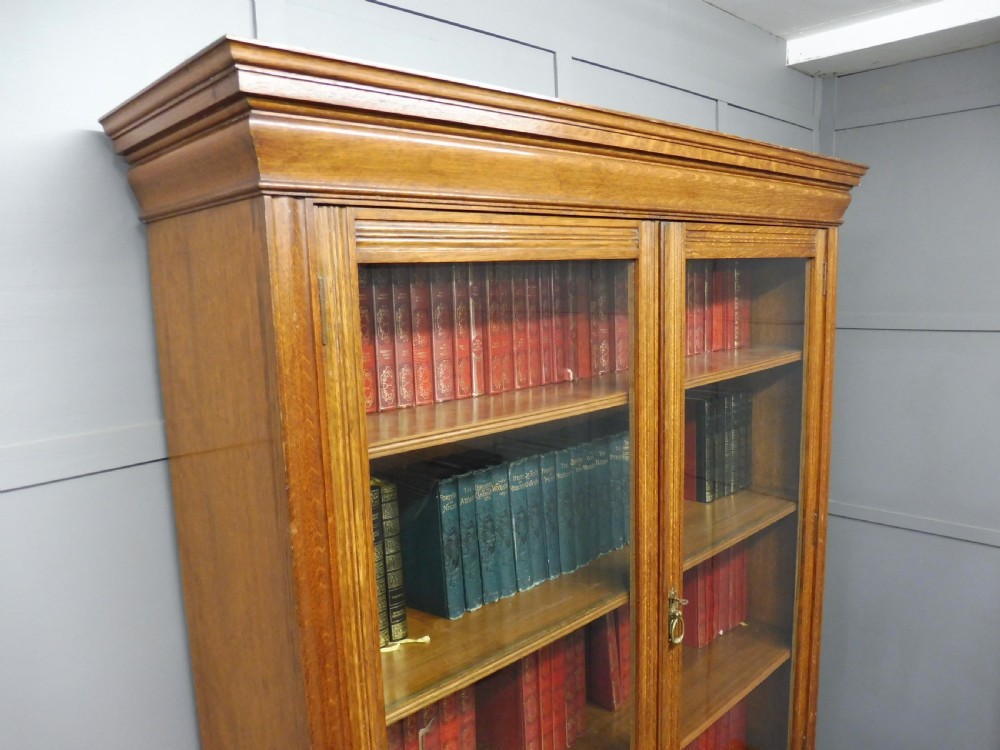 GOLDEN OAK EDWARDIAN BOOKCASE View IX