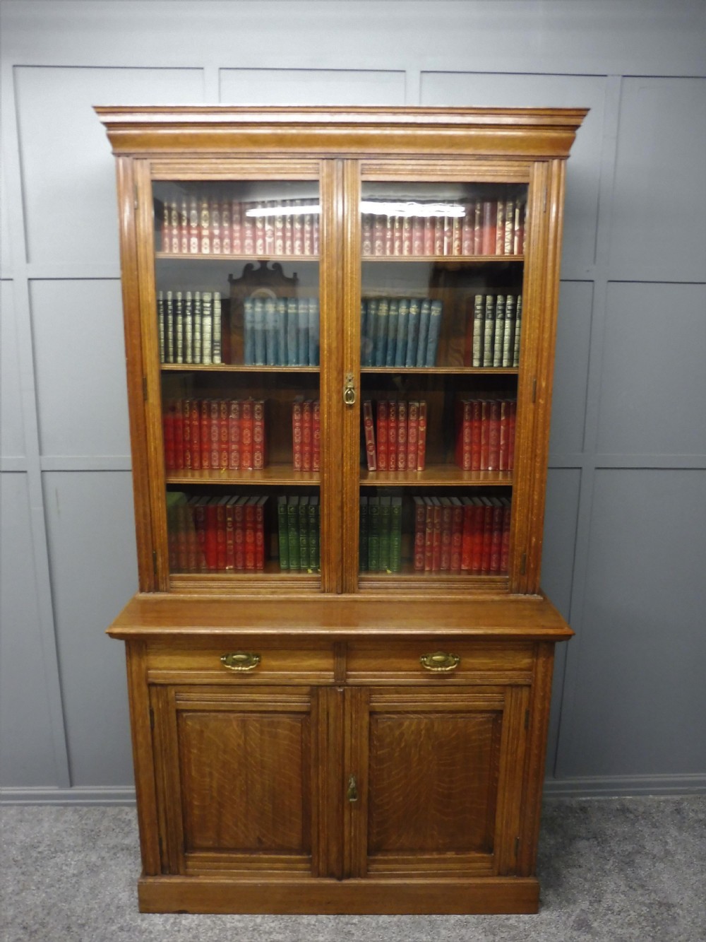 GOLDEN OAK EDWARDIAN BOOKCASE View XI