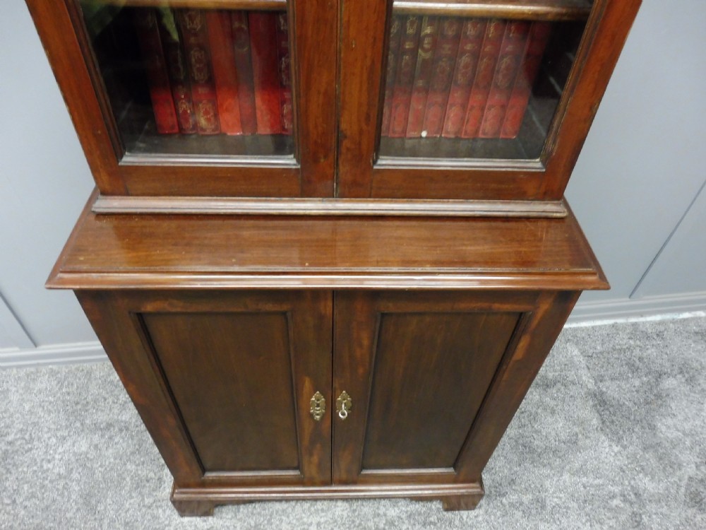 SMALL NEAT VICTORIAN MAHOGANY BOOKCASE View III