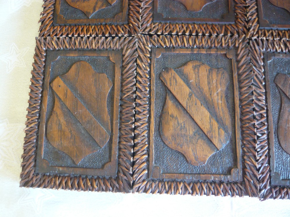 Heraldic oak carved panels x 8  View II