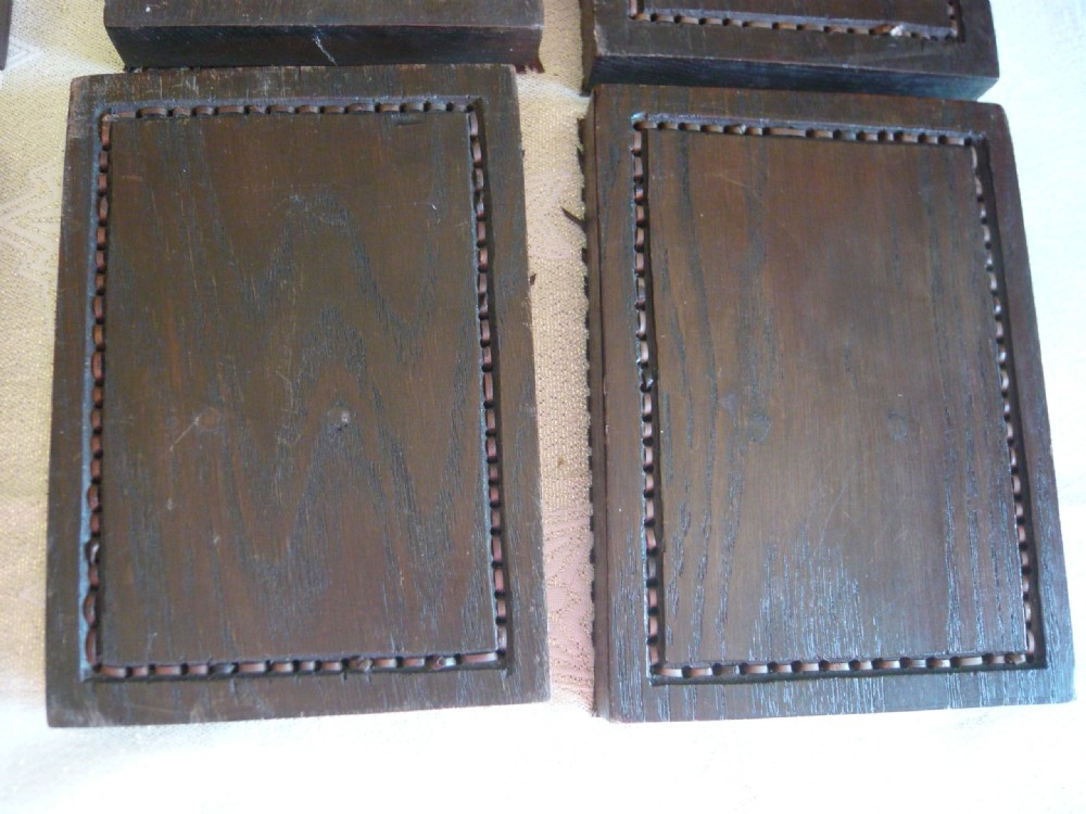 Heraldic oak carved panels x 8  View V