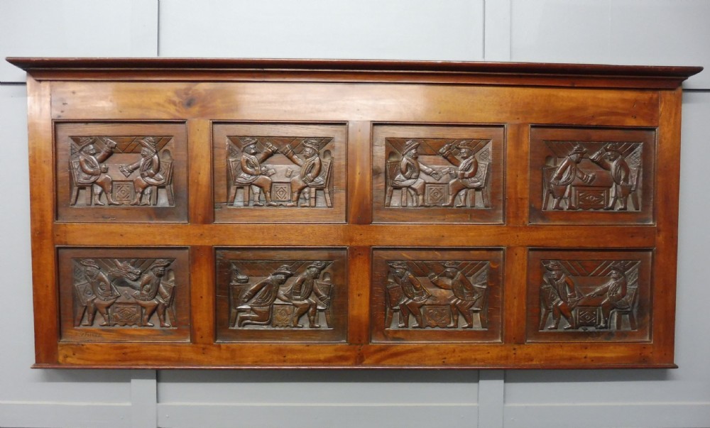 CARVED STORY PANEL BY LOUIS WHITE   (THE ROAD TO RUIN)