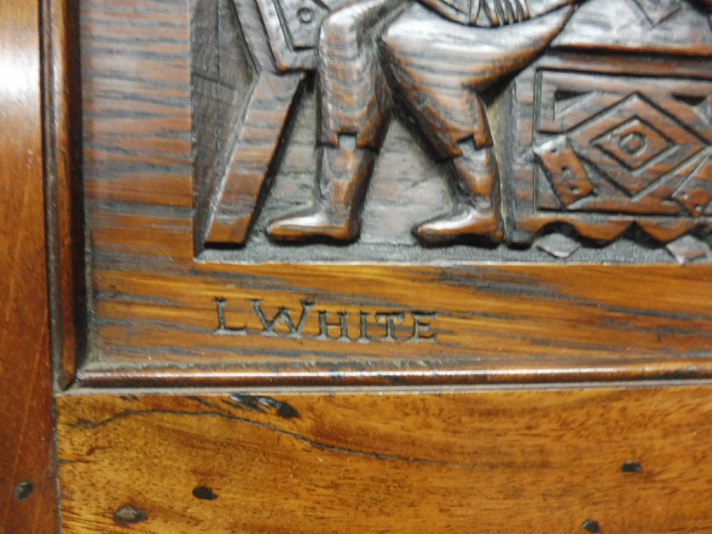 CARVED STORY PANEL BY LOUIS WHITE   (THE ROAD TO RUIN) View XII