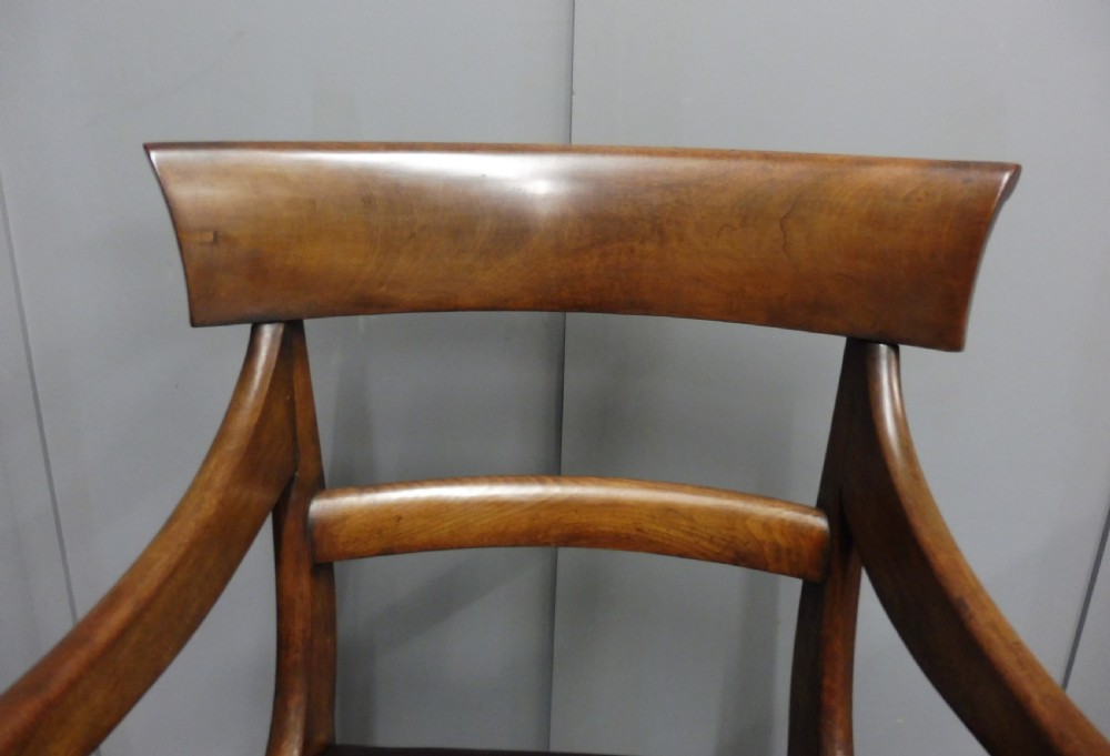 EARLY 19TH CENTURY LEATHER AND MAHOGANY DESK CHAIR View VII