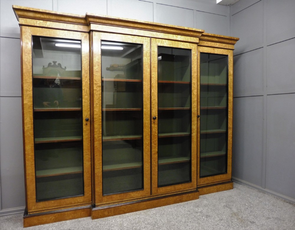 LARGE HUNGARIAN ASH 4 DOOR BOOKCASE