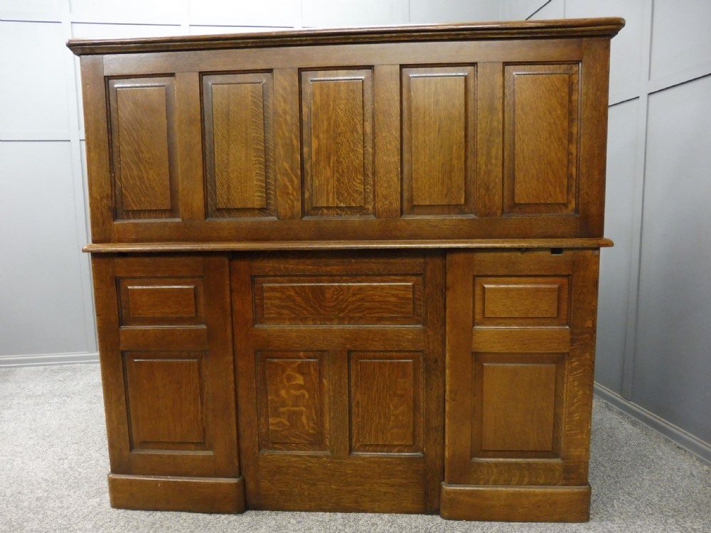 GOLDEN OAK ROLL TOP DESK View XII