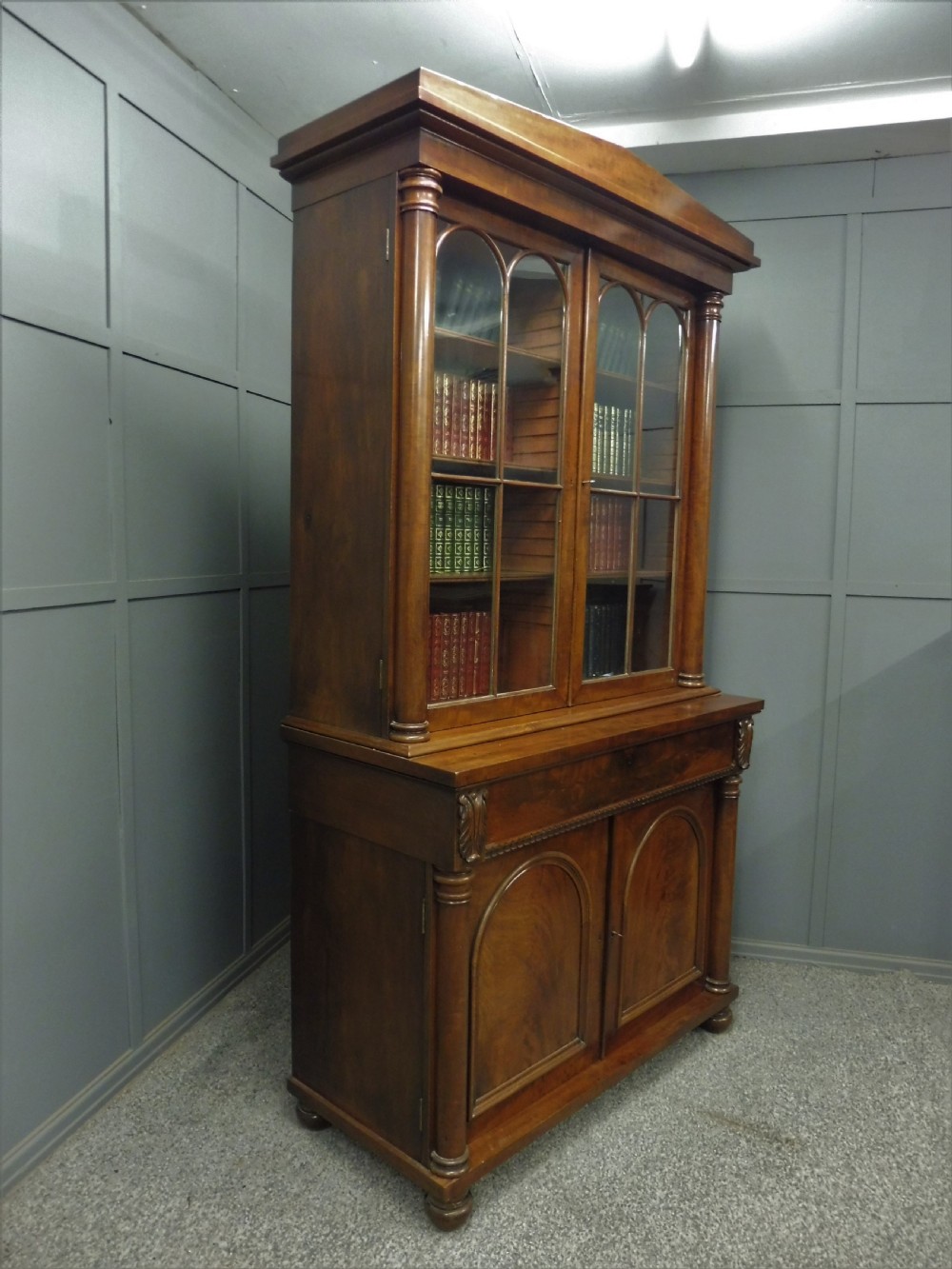 EARLY 19TH CENTURY WILLIAM IV BOOKCASE View III