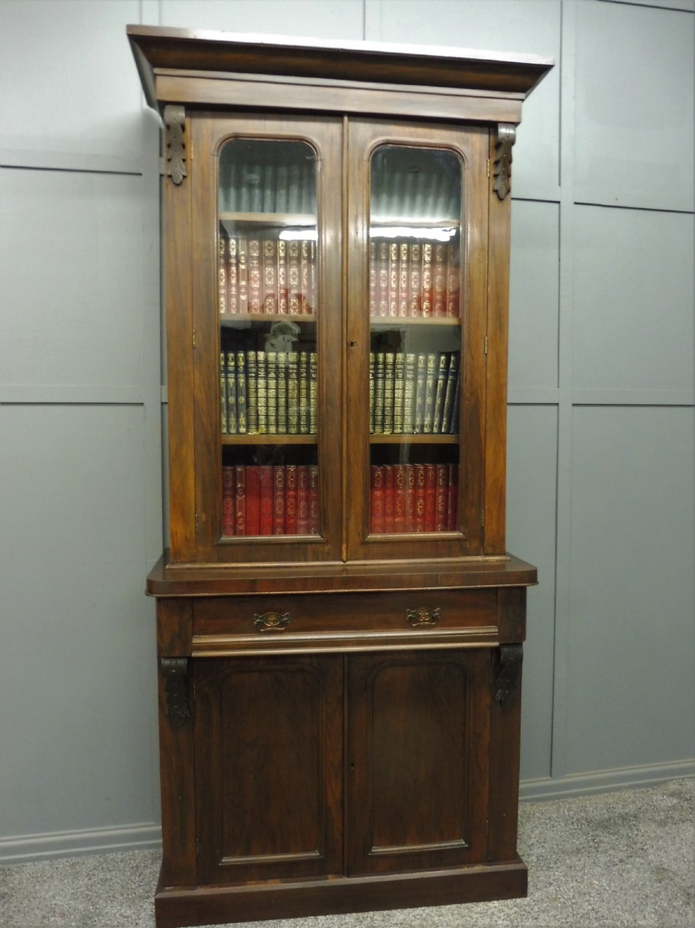 SLIM NEAT VICTORIAN MAHOGANY BOOKCASE