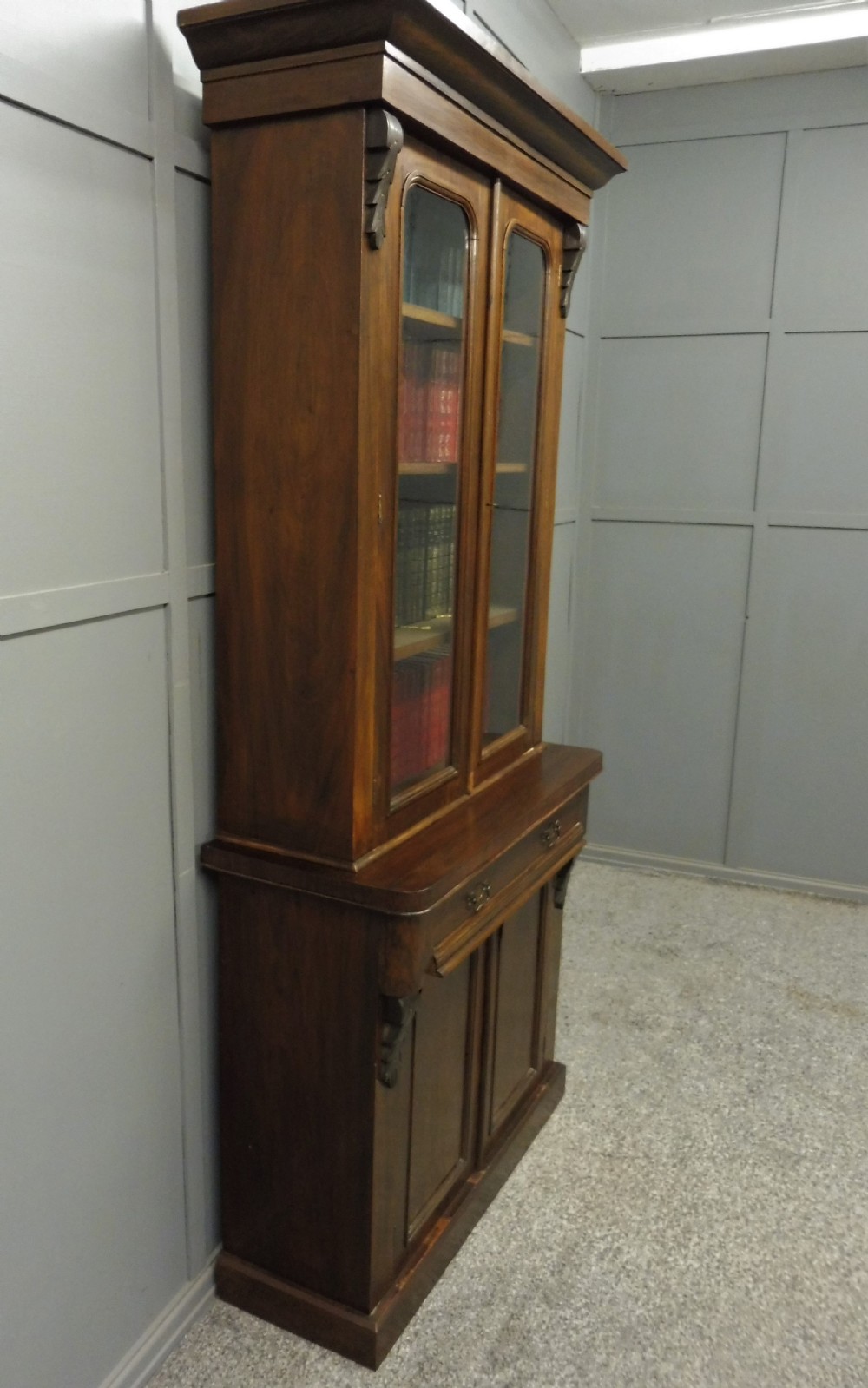 SLIM NEAT VICTORIAN MAHOGANY BOOKCASE View IV